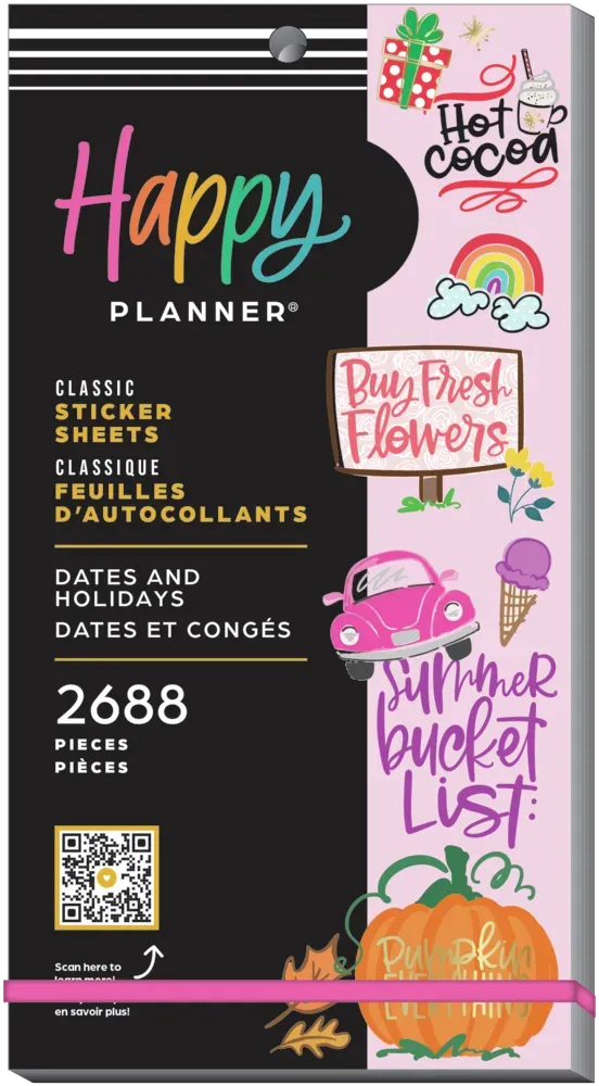 Happy Planner Memory Keeping Dates Holidays 2 stickers 2688 pièces