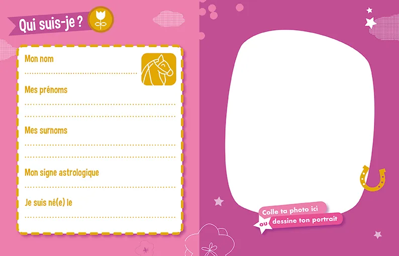 Mon journal intime Cheval carnet secret cadenas + stylo