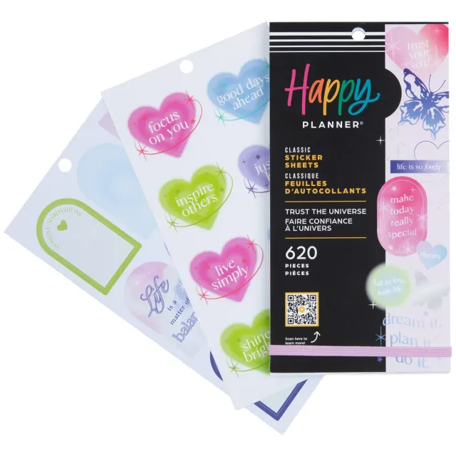 Happy Planner Trust the Universe carnet stickers 620 pièces