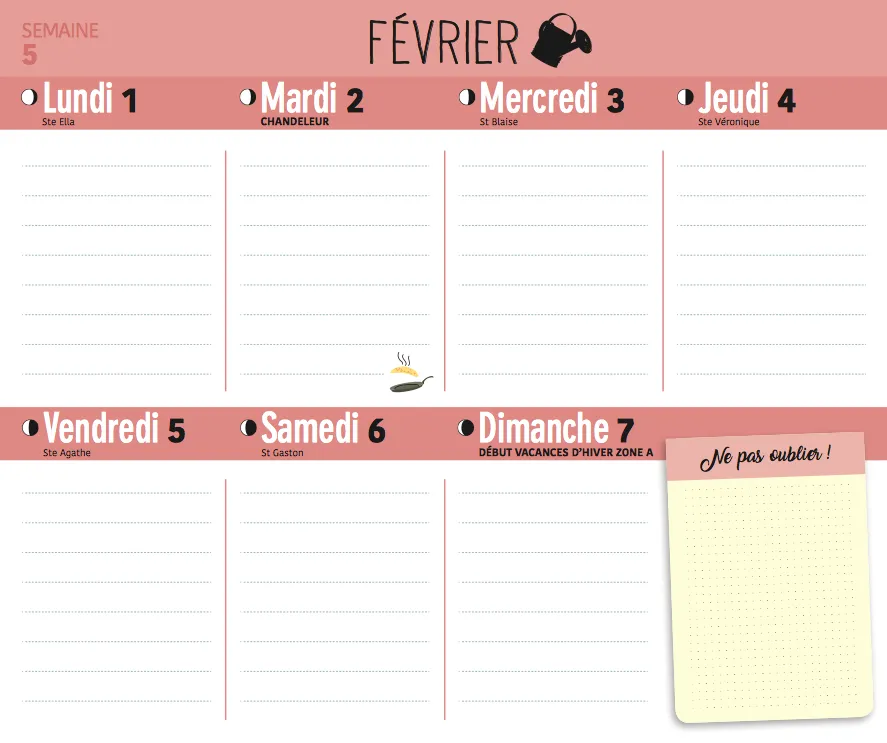 Frigobloc Jardiner avec la lune calendrier familial aimanté