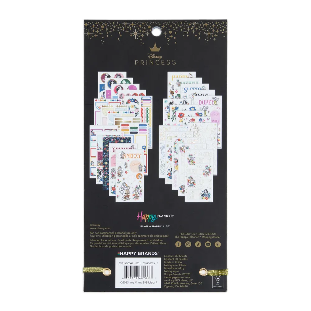 Happy Planner Disney Blanche-Neige stickers Big 460 autocollants