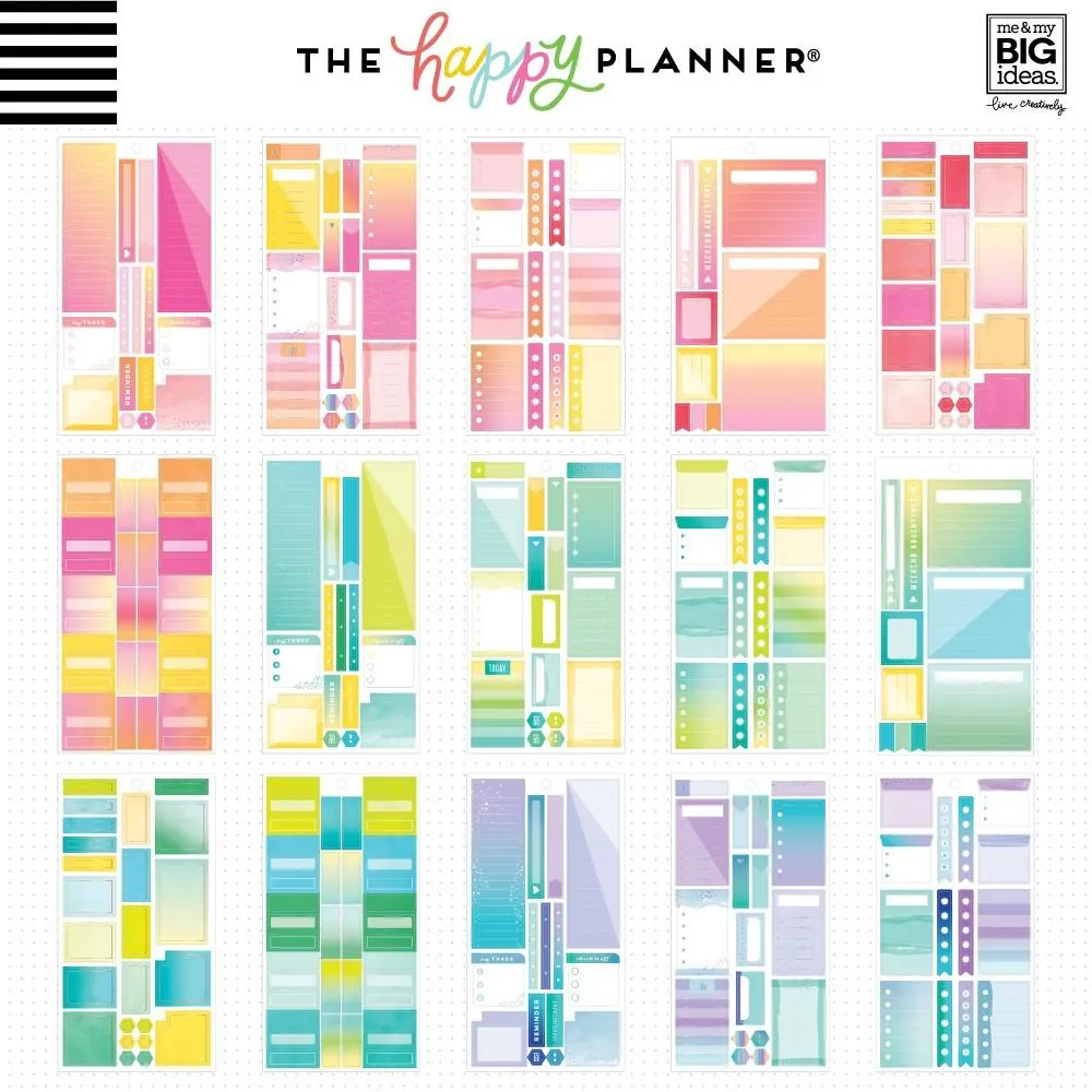 Happy Planner Colorful Boxes stickers 30 feuilles 605