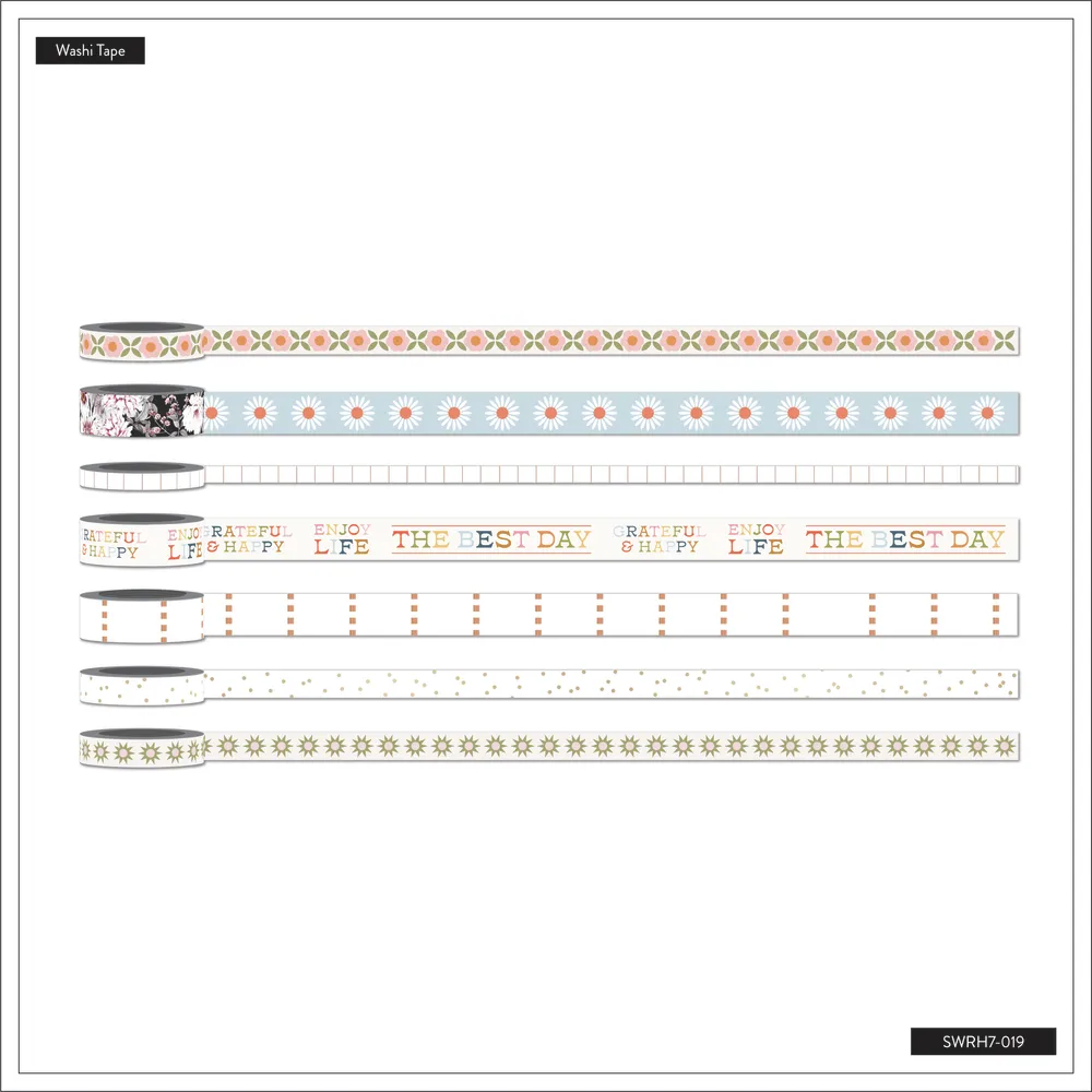 Happy Planner Simple Joys washi tape 7 rouleaux floral