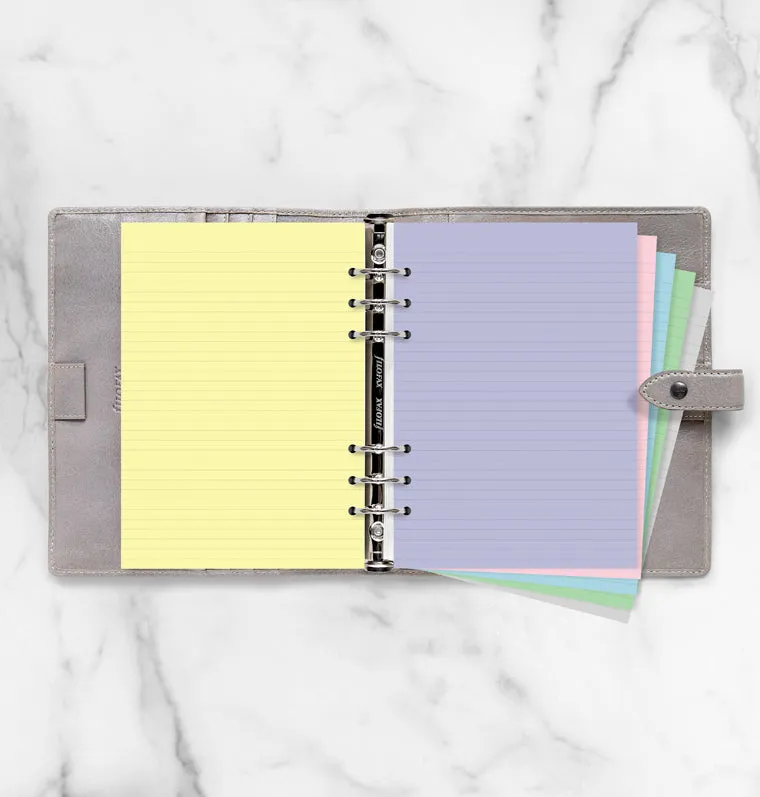 Filofax Pastels recharge papier ligné A5 feuilles pastel