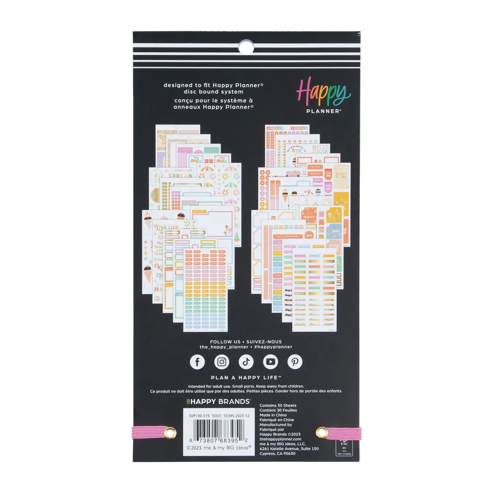 Happy Planner Boardwalk Ice Cream stickers 888 pièces