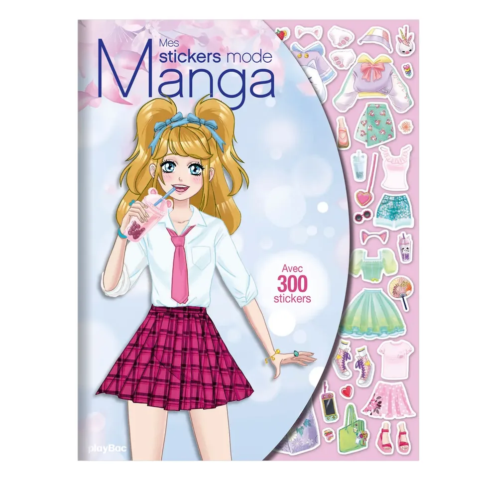 Frigobloc Mes stickers mode Manga cahier 300 autocollants 6 ans
