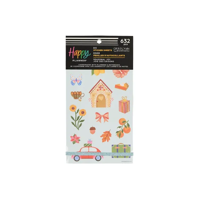 Happy Planner Seasonal Joy Teacher stickers big 30 feuilles 4 saisons