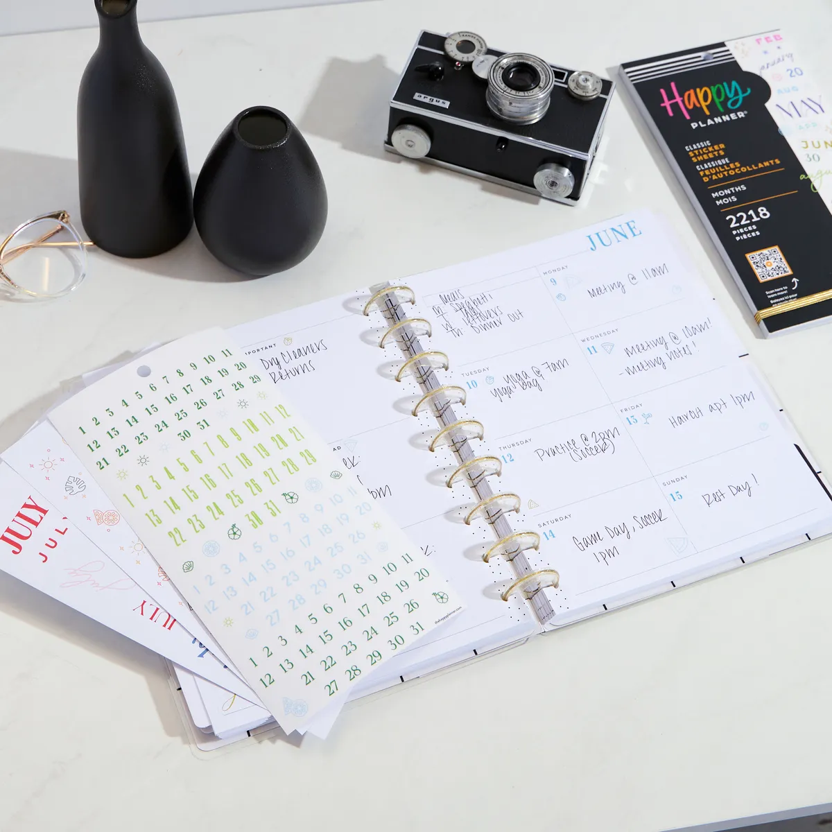 Happy Planner Colorful Months stickers classic 2218 mois