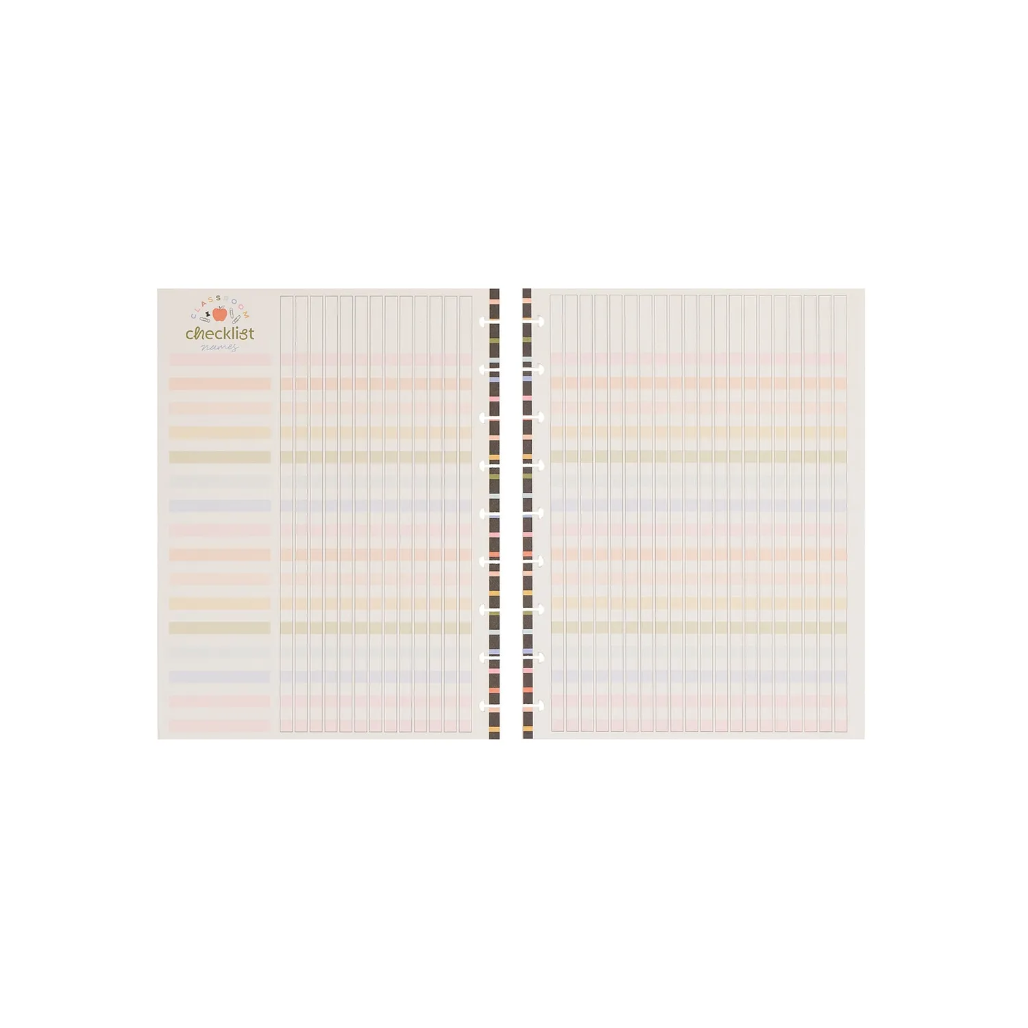 Happy Planner School Doodles Classic Teacher Checklist recharge 40 feuilles