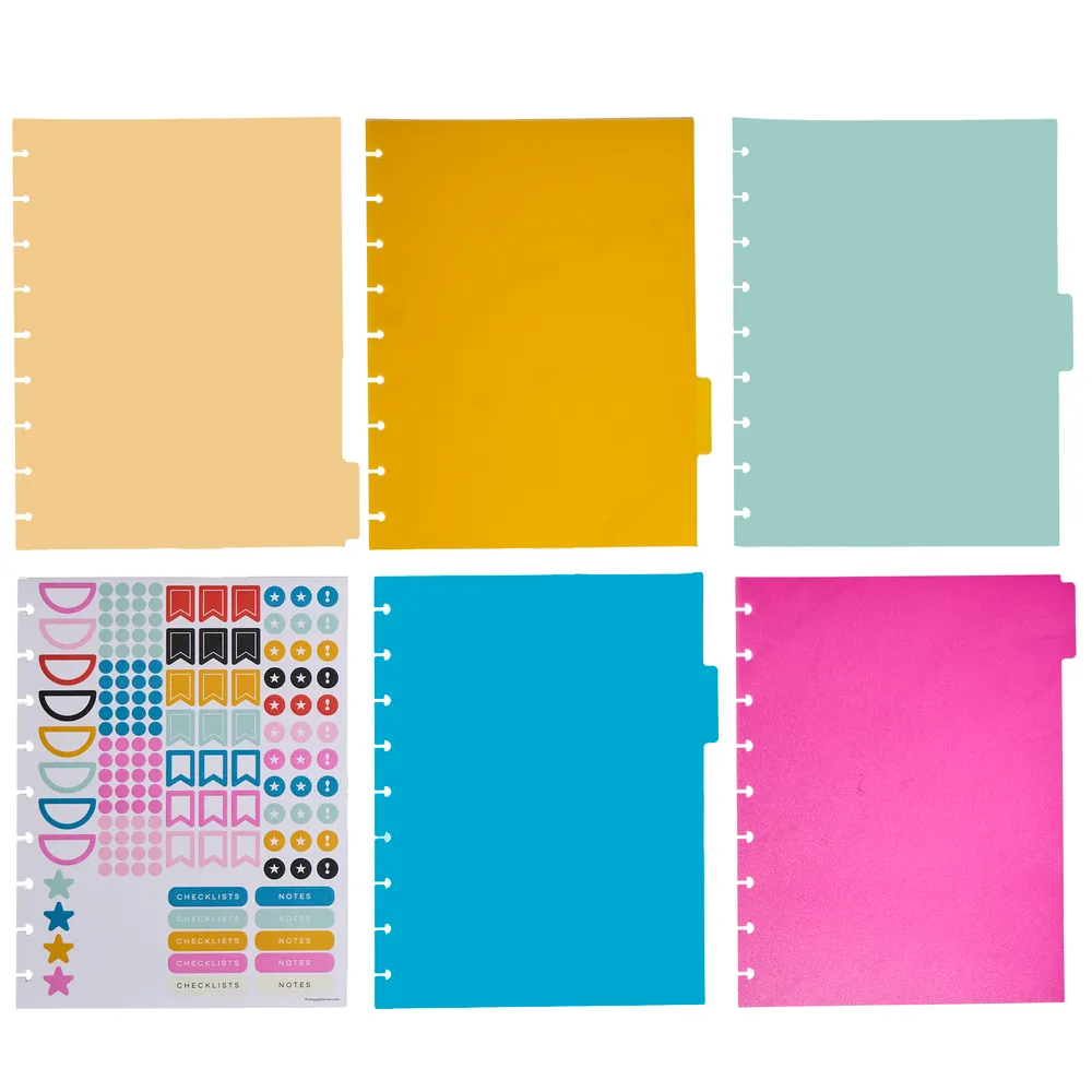 Happy Planner Happy Brights Classic intercalaires 5 plastifiés
