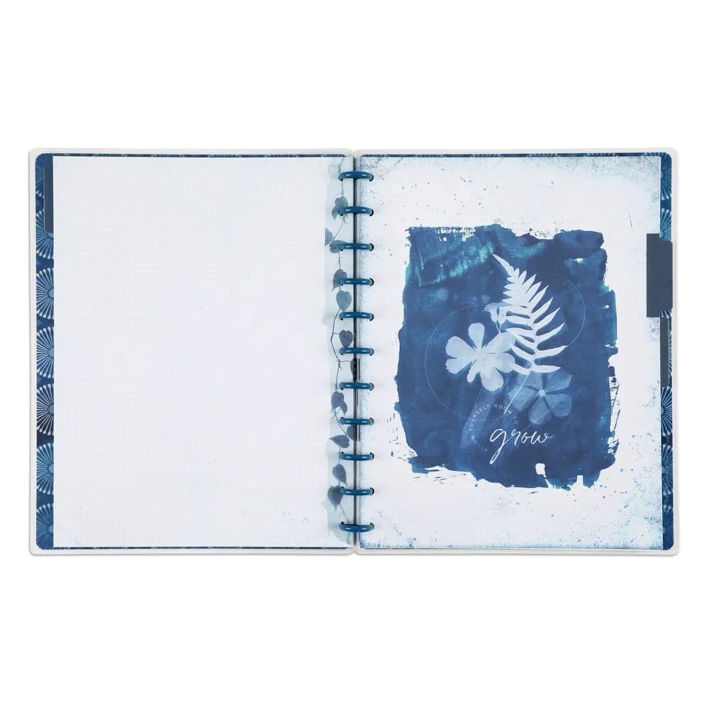 Happy Planner Cyanotype Big carnet pointillé 60 feuilles bleu