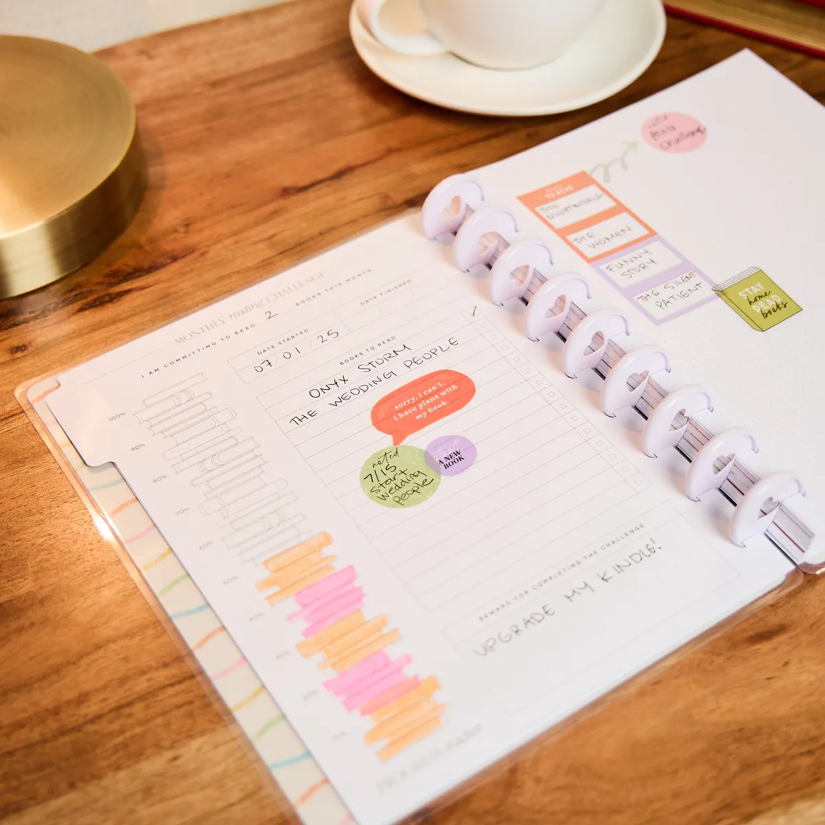 Happy Planner Book Club journal lecture guidé Classic 80 feuilles