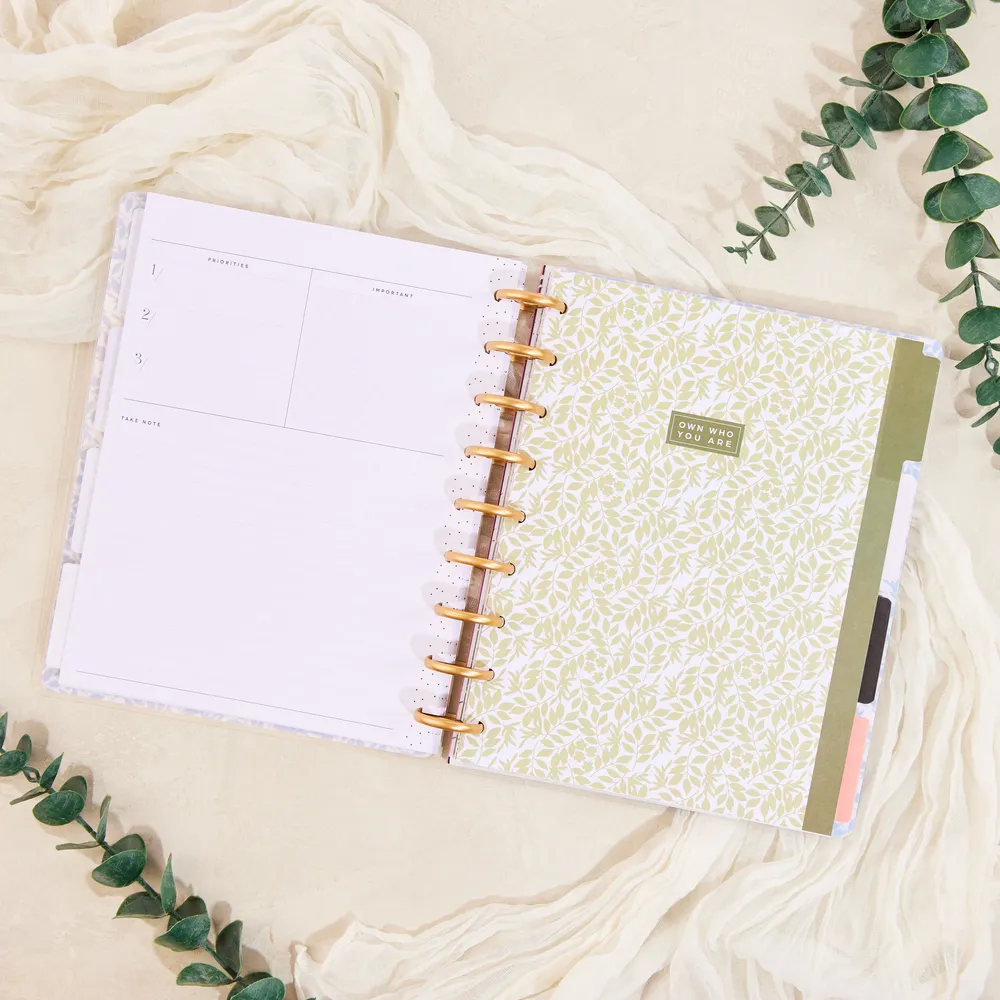 Happy Planner Soft Florals planner Classic dashboard non daté