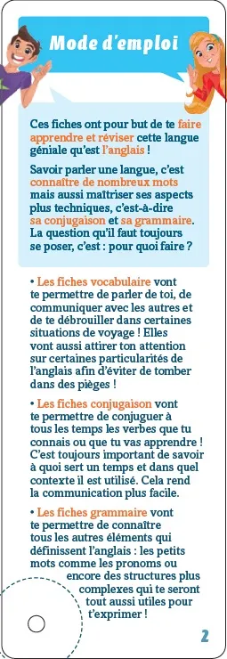 Frigobloc Incollables Éventail essentiel Anglais 7/12 ans mémo