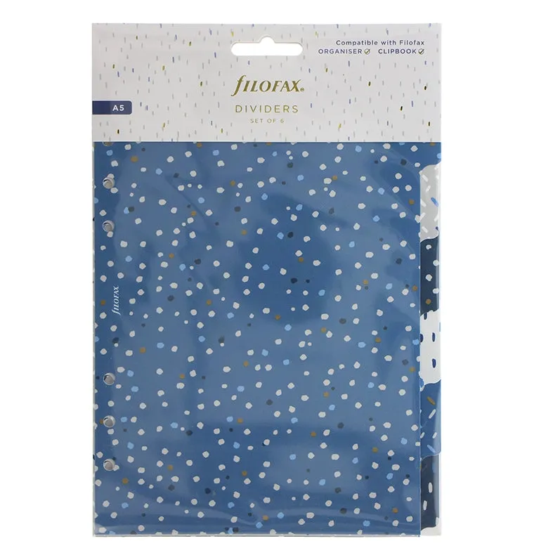 Filofax Indigo intercalaires A5 x6 bleu gris