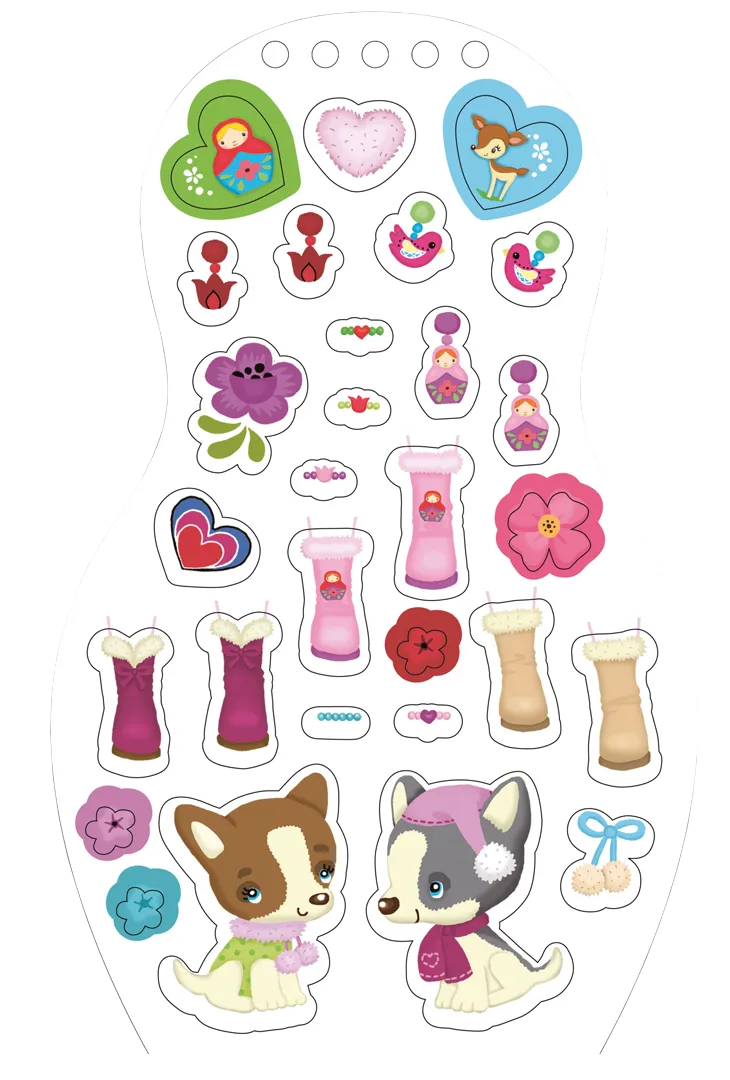 Minimiki Carnet créatif Léna en Russie stickers