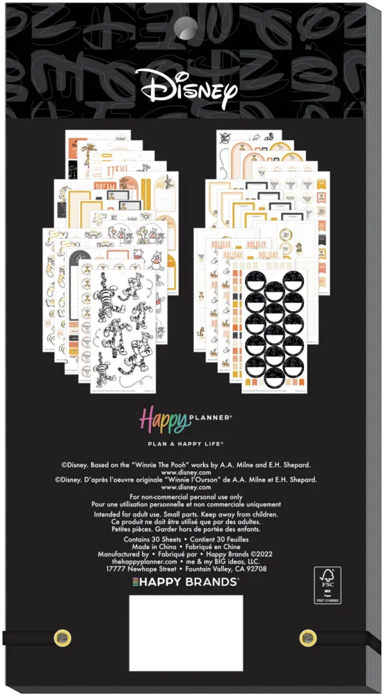 Happy Planner Winnie the Pooh autocollants 581 motifs Tigrou