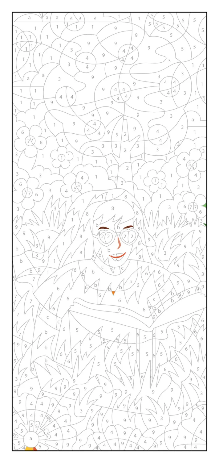 Mamie marque-pages XXL coloriages mystères 20 motifs cadeau