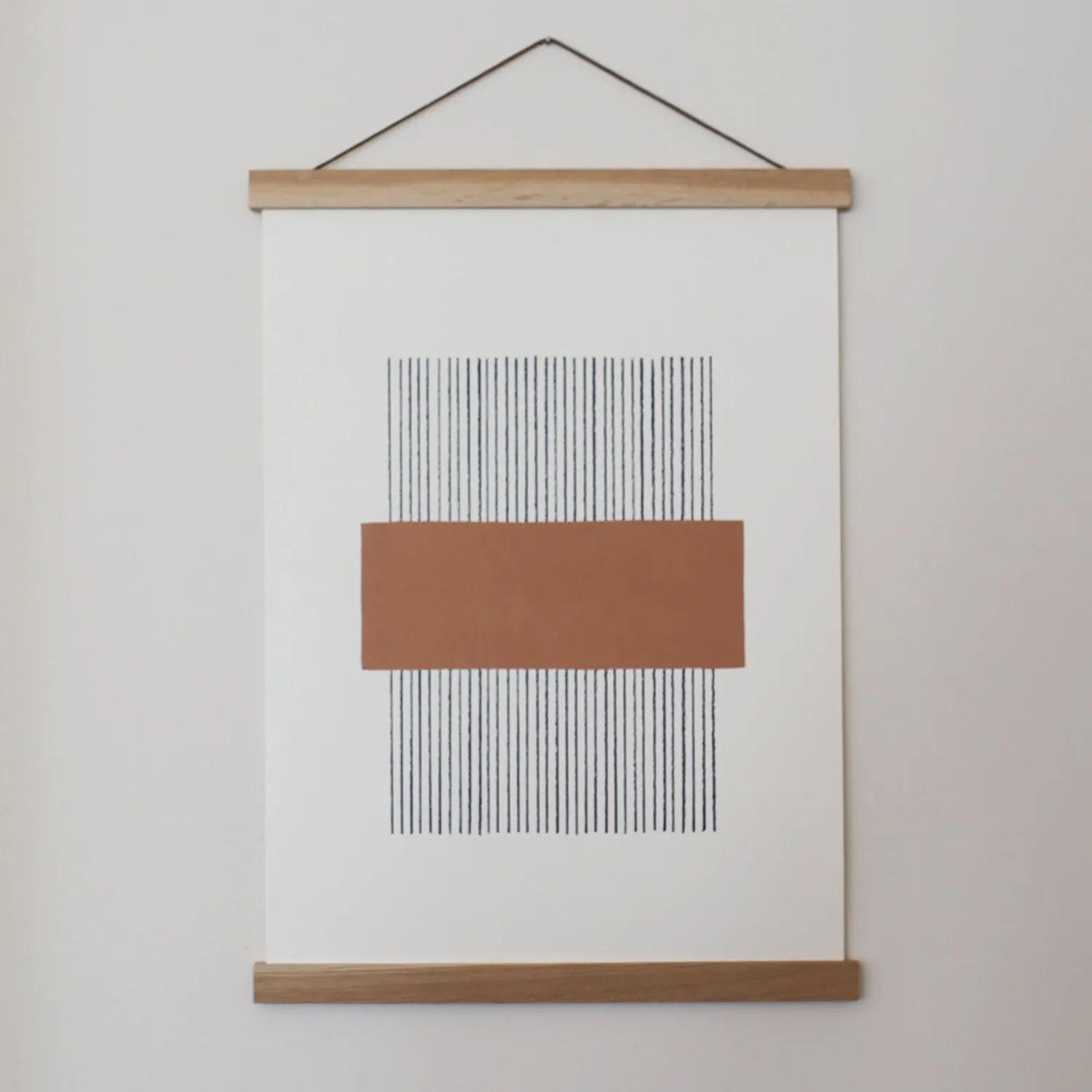 Kartotek Lines affiche A3 ocre lignes