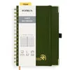Poprun WH145L carnet spirale ligné A5 olive papier épais