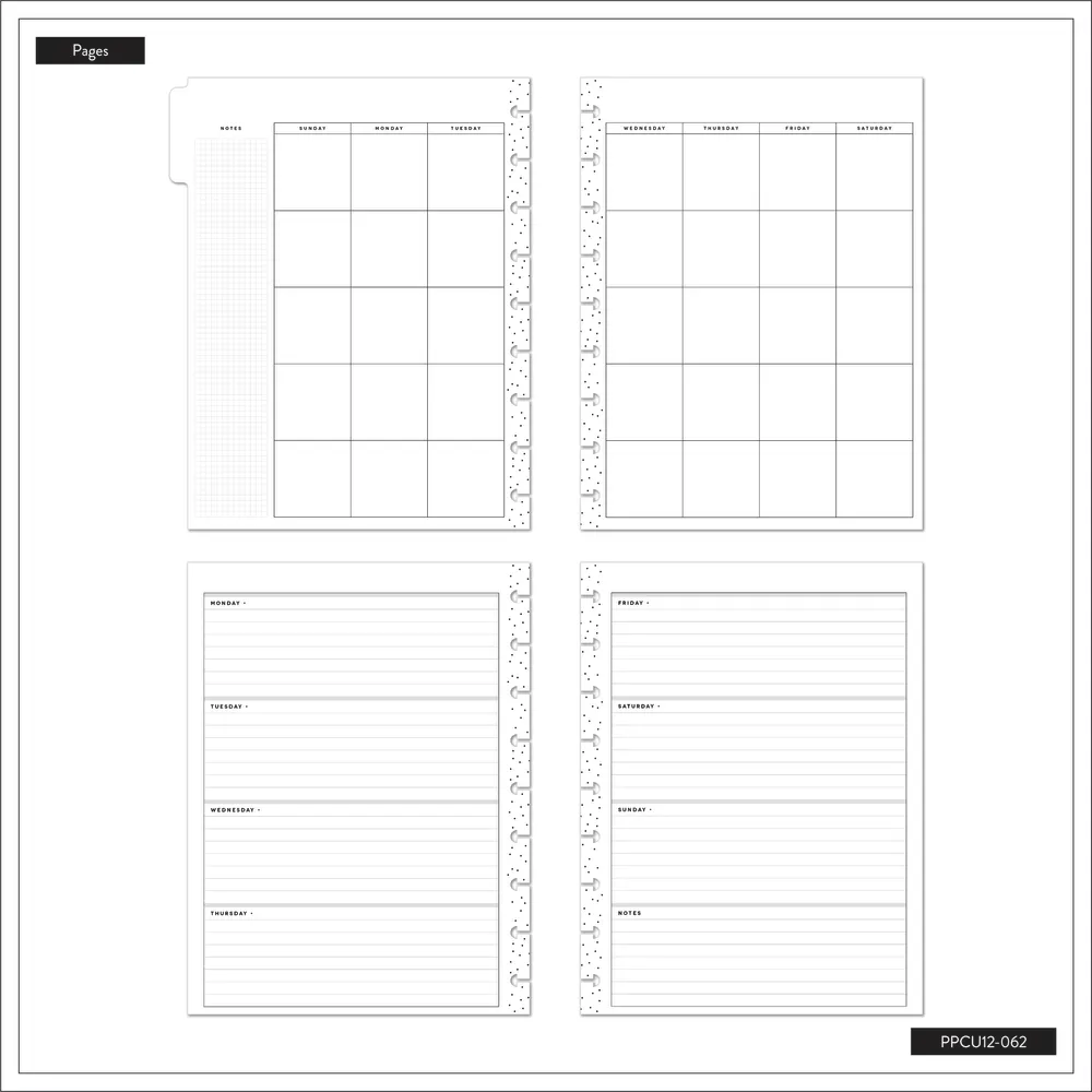 Happy Planner Canyon Sunrise agenda horizontal Classic 12 mois