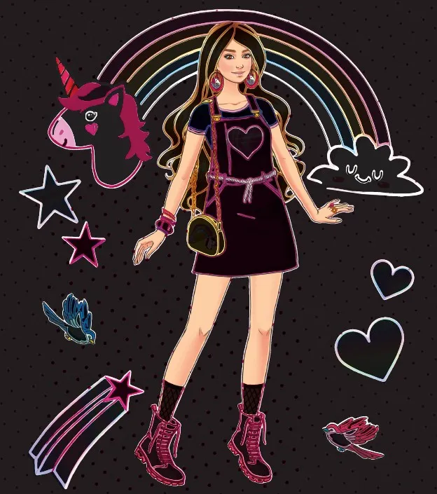 Frigobloc Mode Licorne pochette cartes à gratter et coloriages