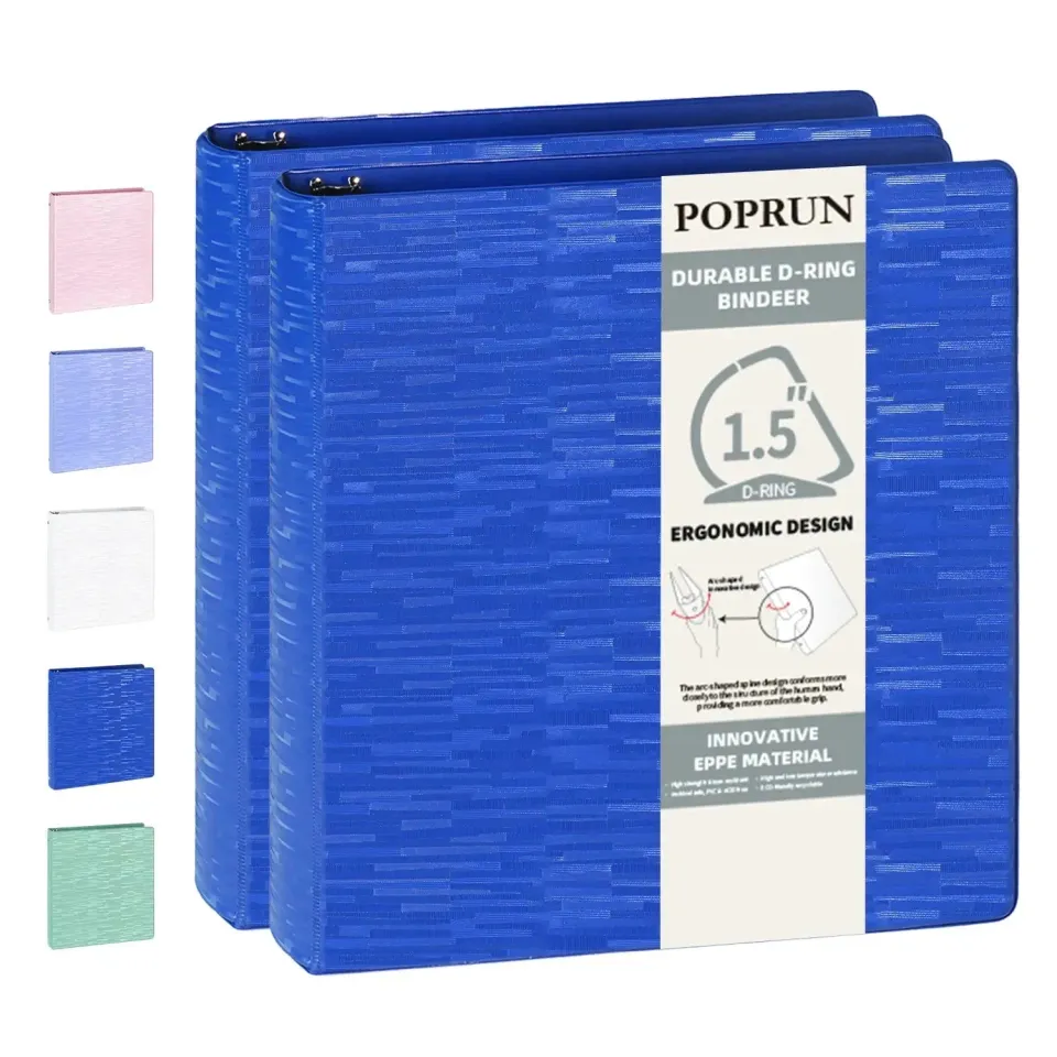 Poprun EP001MD15-P2 classeur 3 anneaux 1,5" lot 2 écolo
