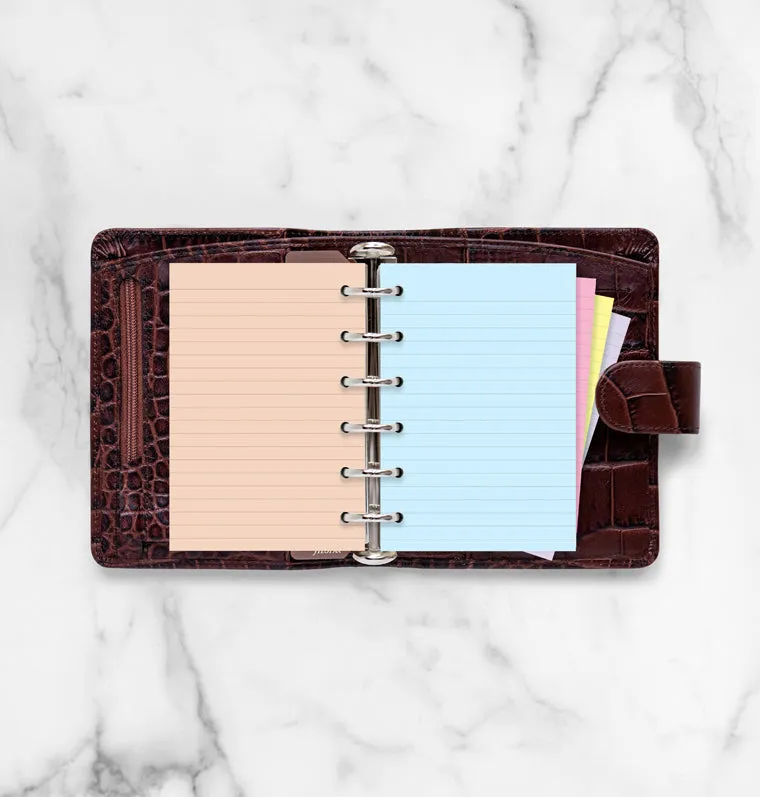 Filofax recharge papier ligné coloré Pocket 30 feuilles