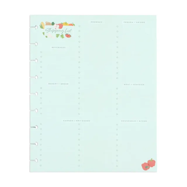 Happy Planner Cooking 101 Classic bloc notes 100 feuilles courses