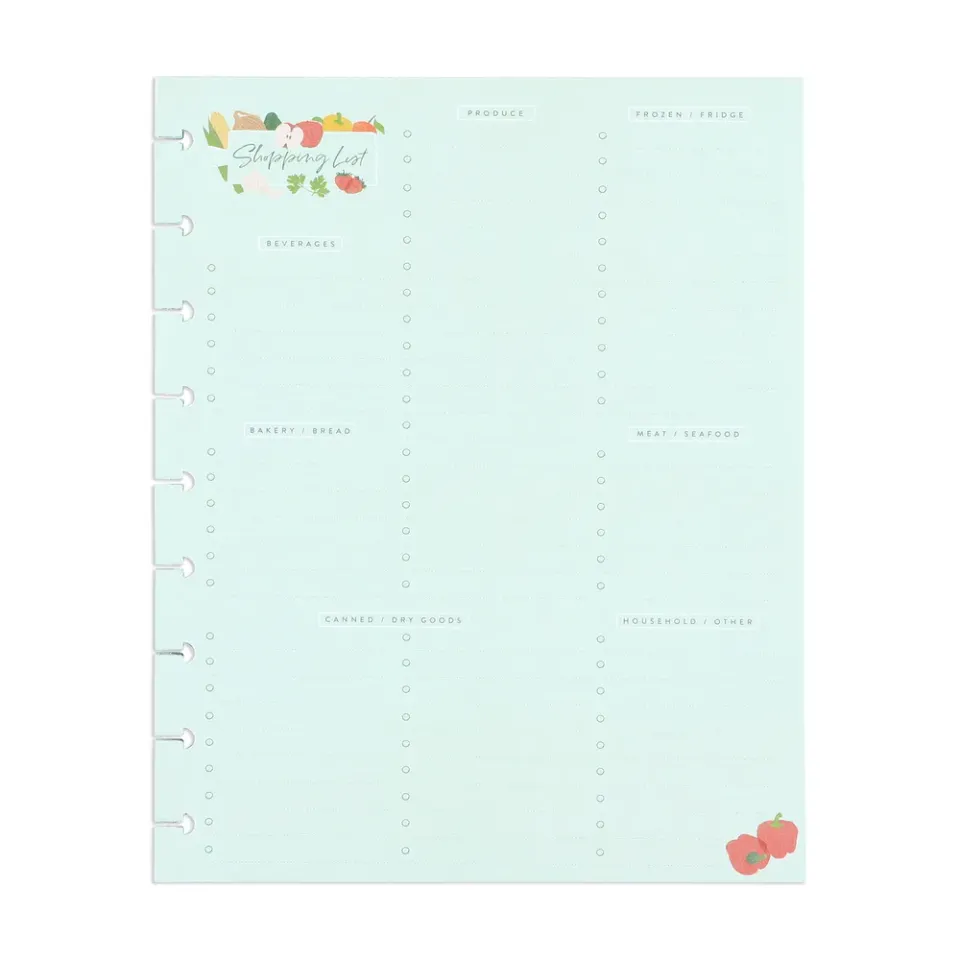 Happy Planner Cooking 101 Classic bloc notes 100 feuilles courses