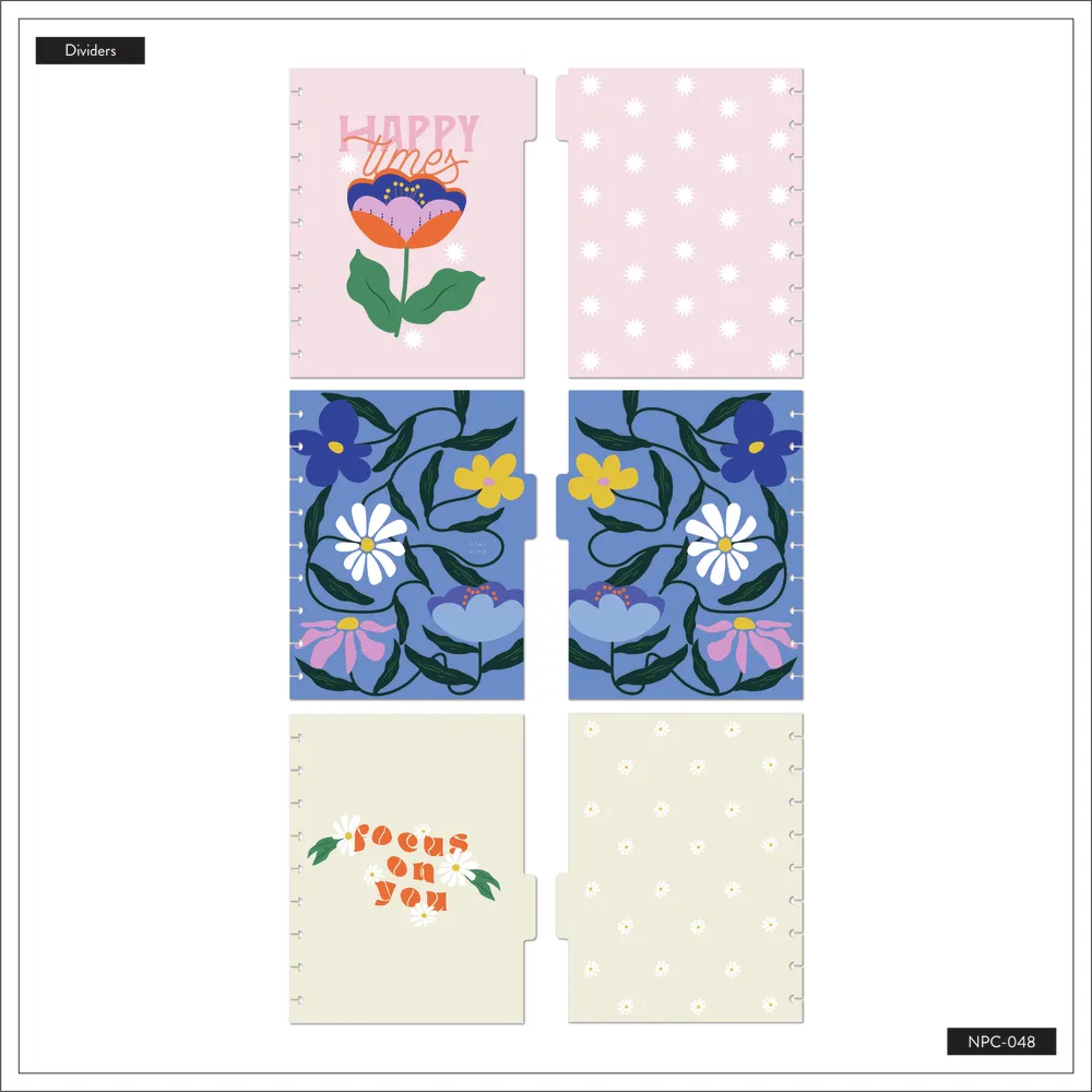 Happy Planner Fun Fleurs carnet pointillé Classic 60 feuilles