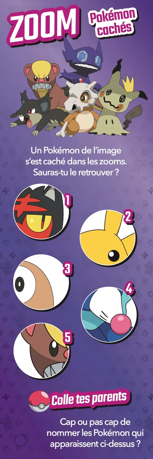 Frigobloc Incollables Pokémon CP éventail quiz 5-6 ans