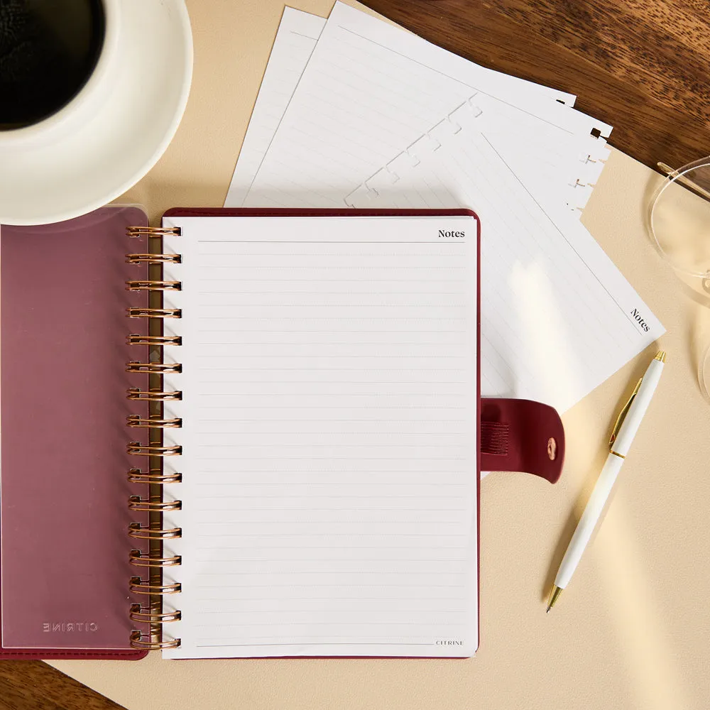 Happy Planner Citrine Small recharge papier pointillé ligné A5