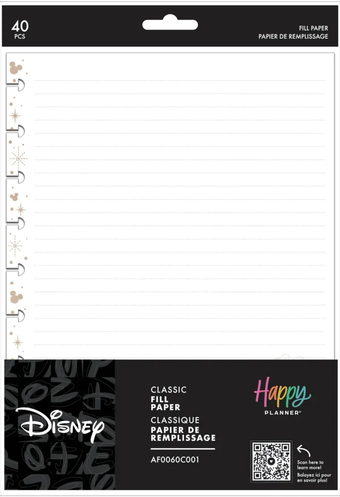 Happy Planner Disney Mod Mickey recharge papier pointillé Classic 40