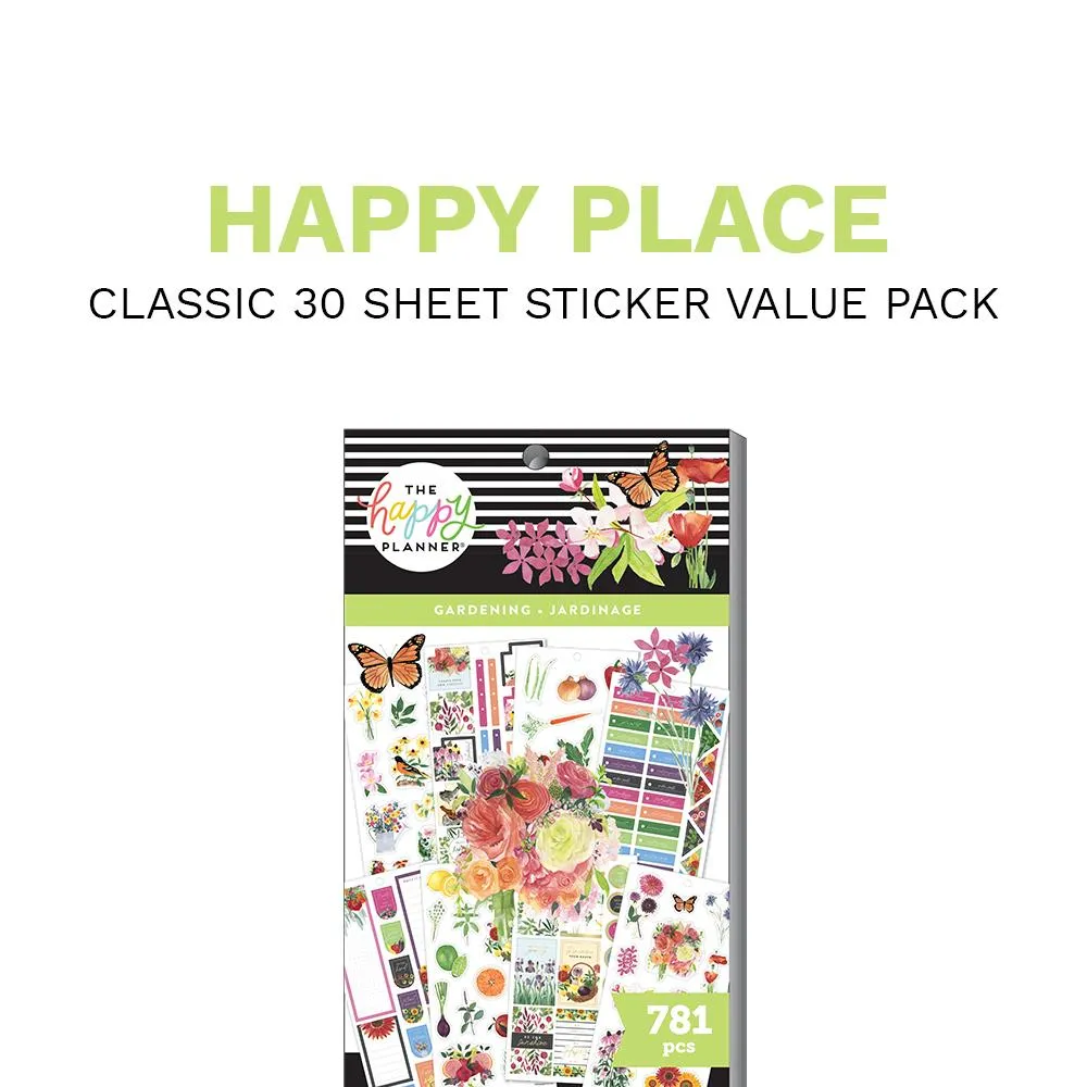 Happy Planner Happy Place Value Pack stickers jardin 781