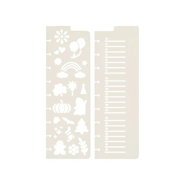 Happy Planner Seasonal marque-pages pochoirs lot de 2