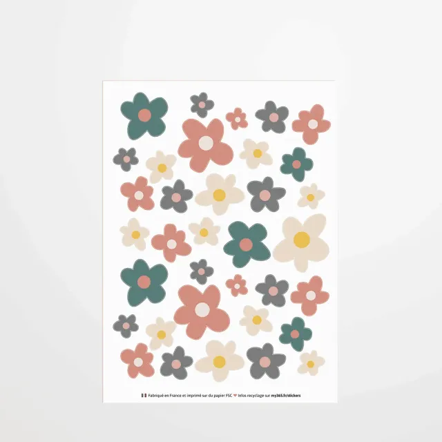 My365 stickers fleurs planche déco florale
