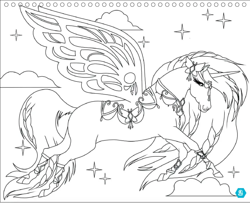 Frigobloc Licornes de rêve Magie des étoiles carnet créatif stickers