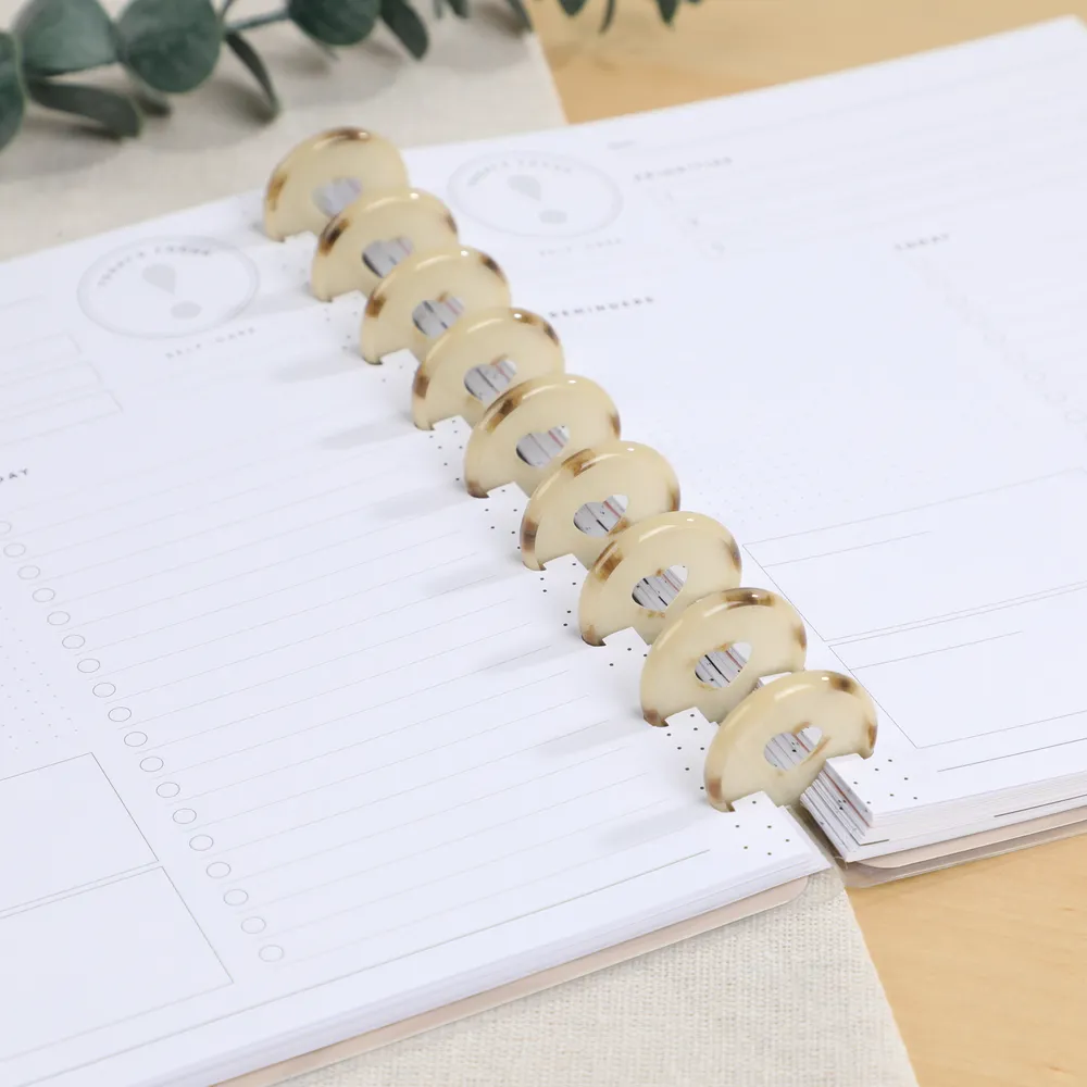 Happy Planner Stone disques plastique medium x11 marbré