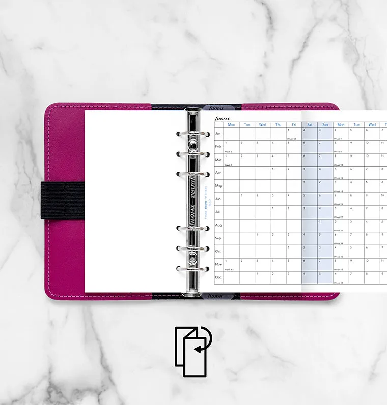 Filofax Personal recharge agenda 2027 horizontal annuel anglais