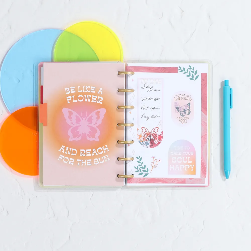 Happy Planner Butterfly Bliss mini carnet pointillé 60 pages