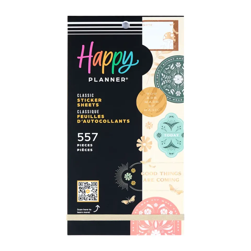 Happy Planner Woodland Whispers carnet stickers Classic 557 nature
