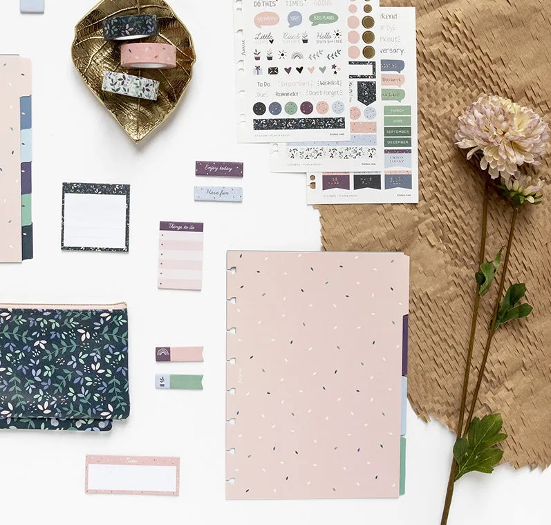 Filofax Garden intercalaires carnet A5 4 motifs fleuris