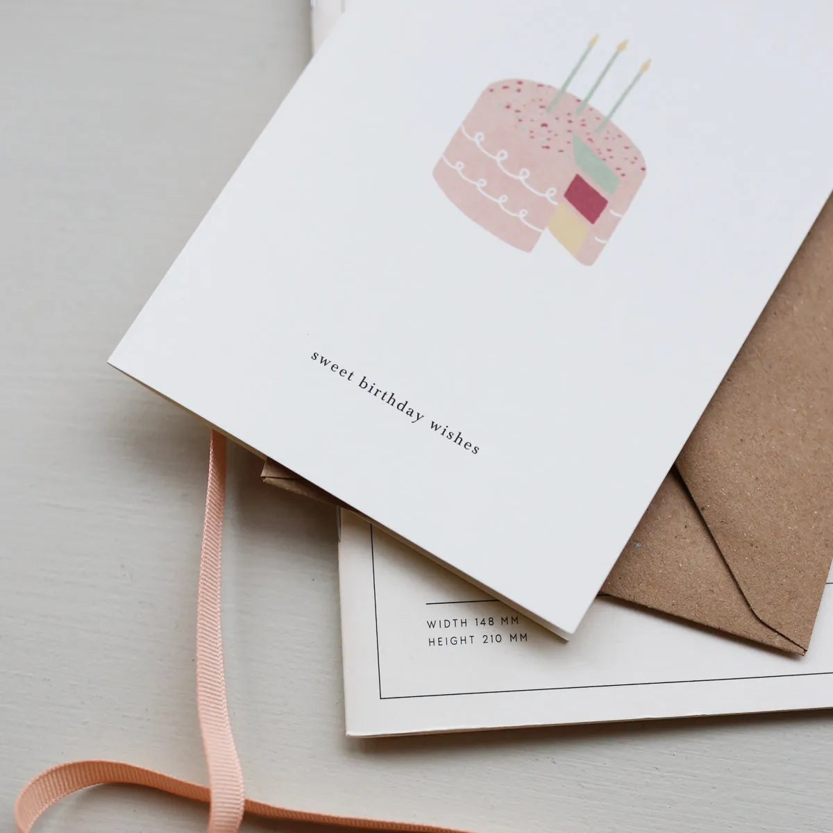 Kartotek Layer Cake carte anniversaire avec enveloppe
