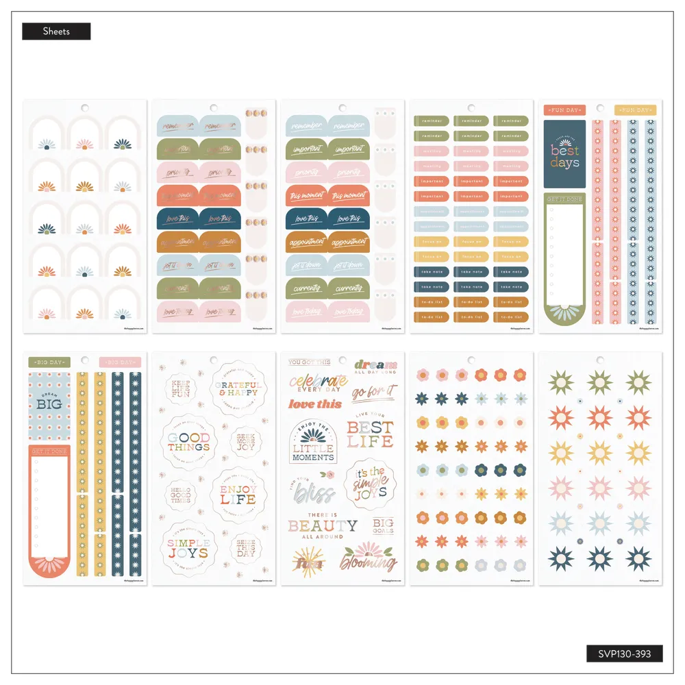 Happy Planner Simple Joys stickers Classic 30 planches washi