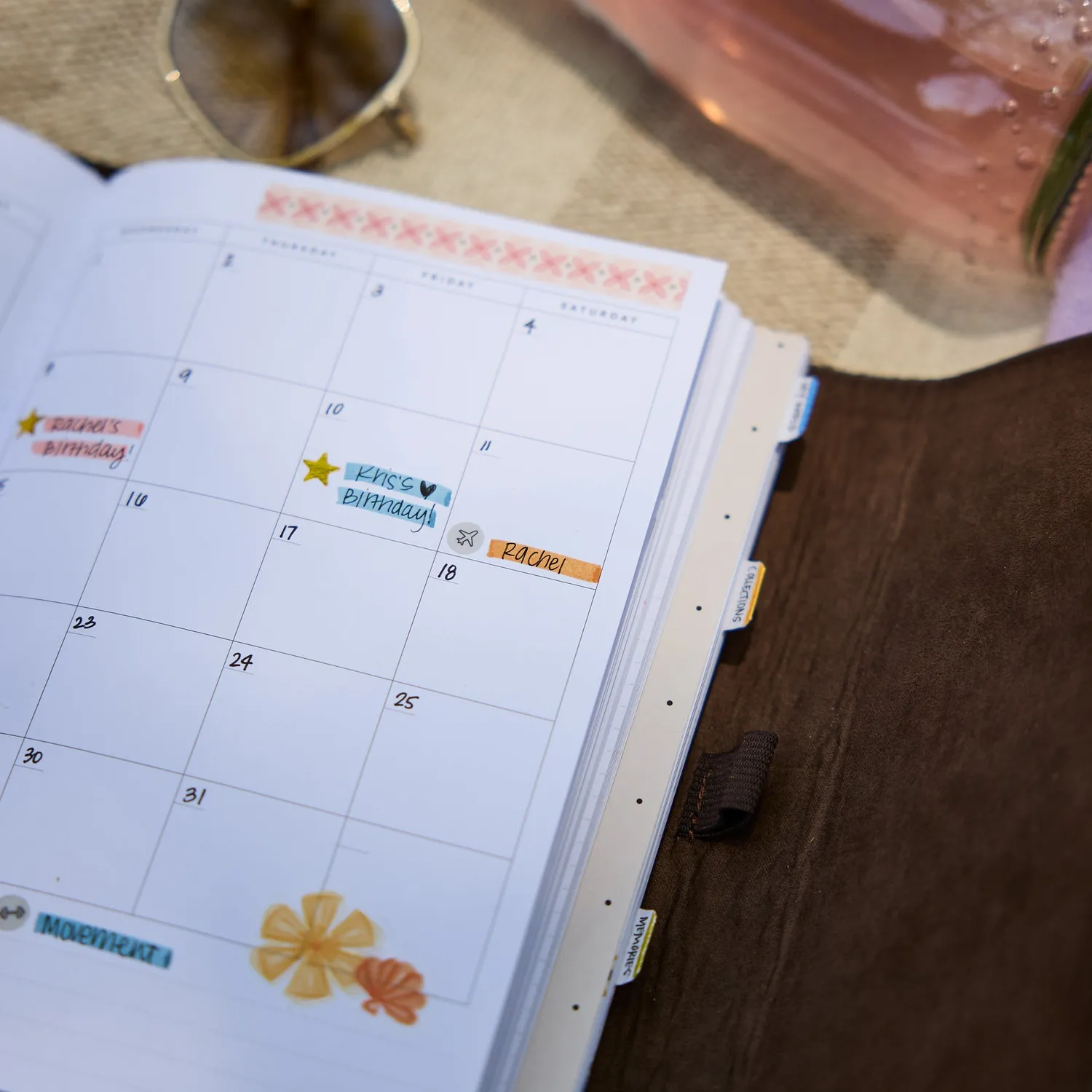Happy Planner Espresso folio cuir vegan A5 non daté