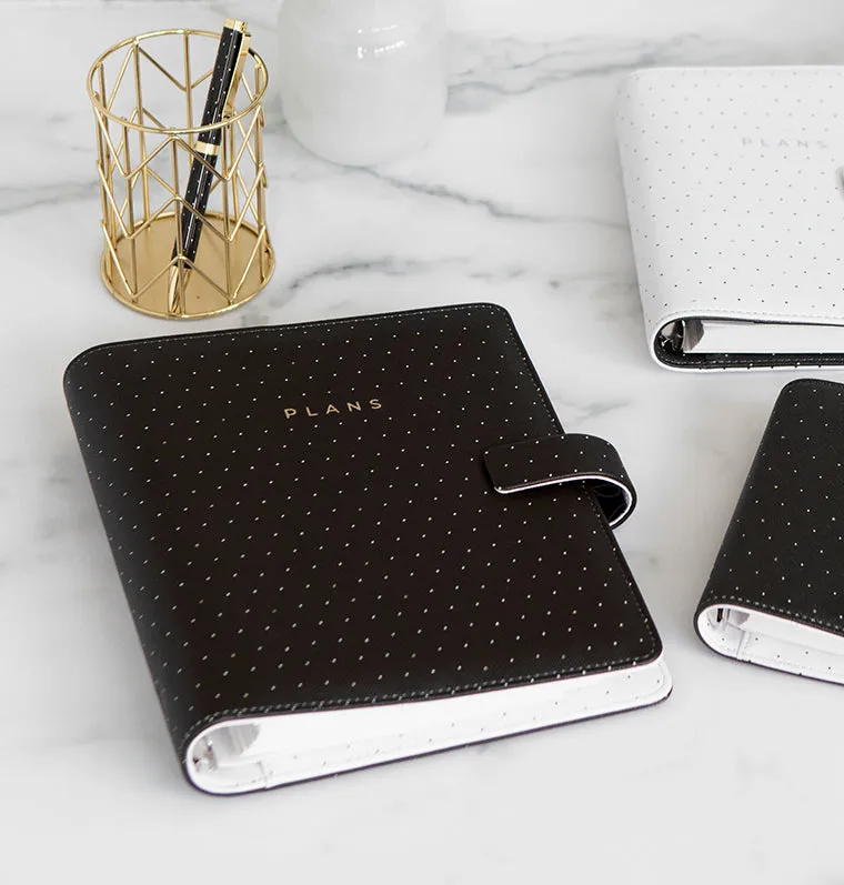 Filofax Moonlight organiseur A5 noir détails dorés