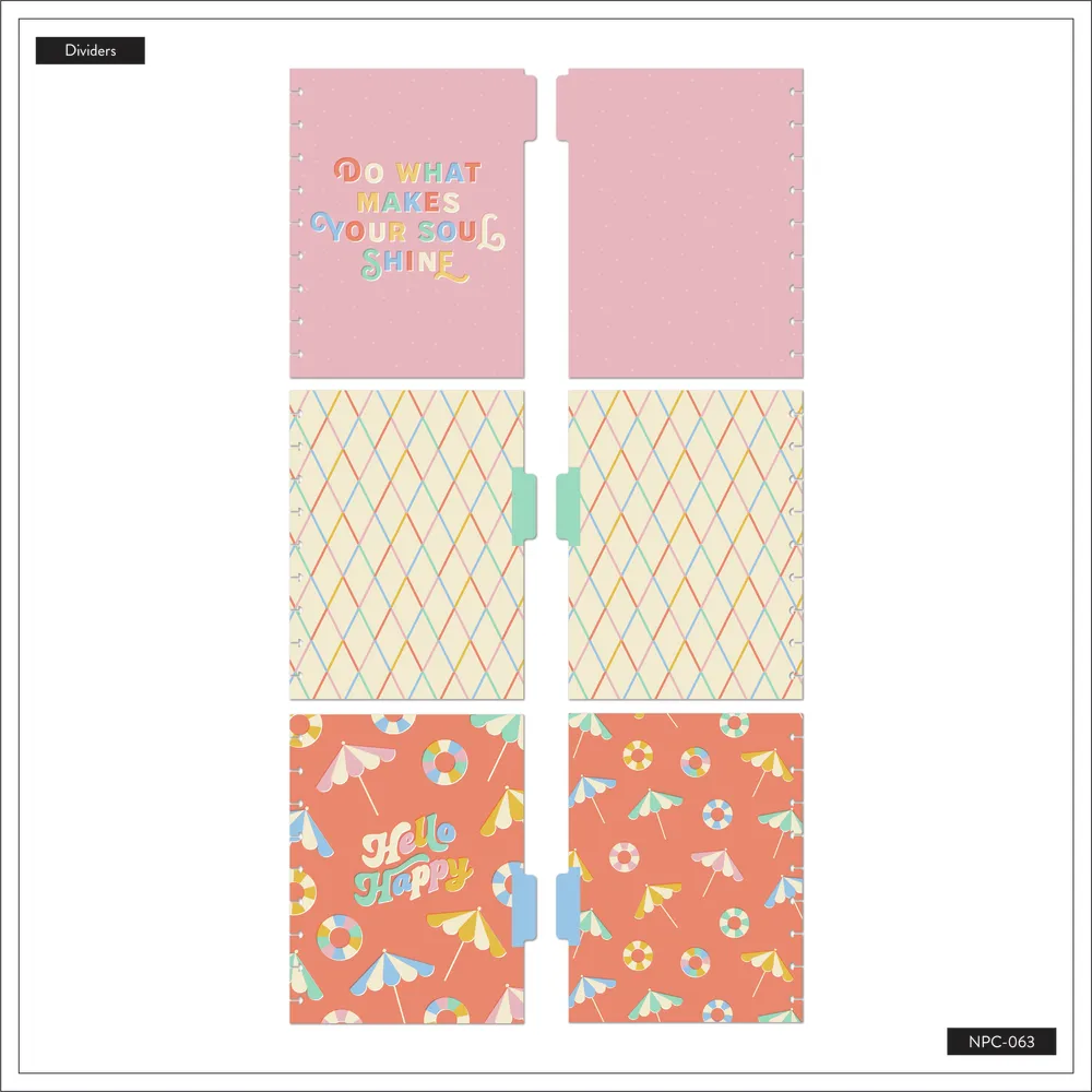Happy Planner Boardwalk Ice Cream carnet Classic 60 feuilles pointillé