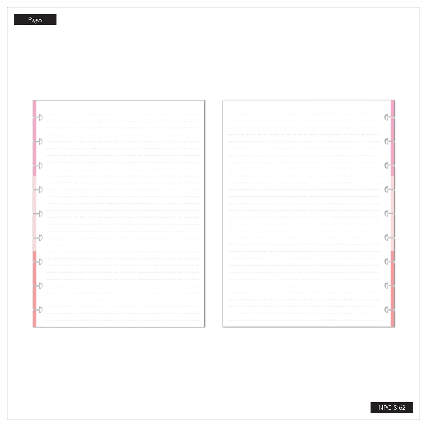 Happy Planner Polka Dot Blush carnet Classic 60 velours