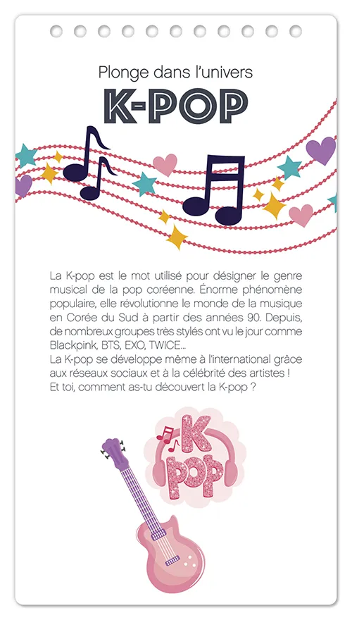 Frigobloc Mode Academy K-pop carnet créatif avec bracelet